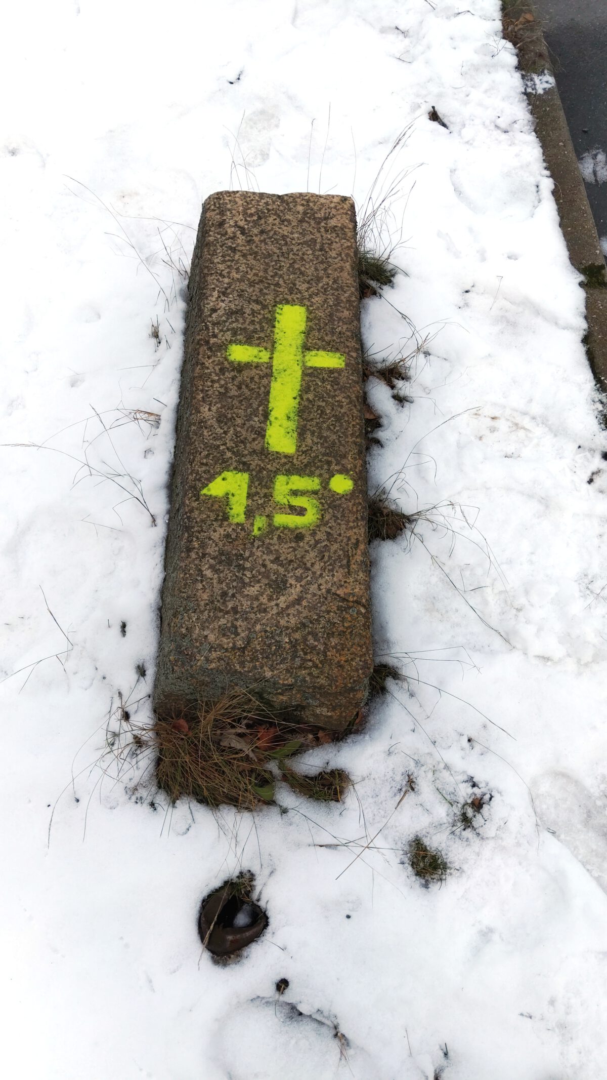 One point five degrees Target buried